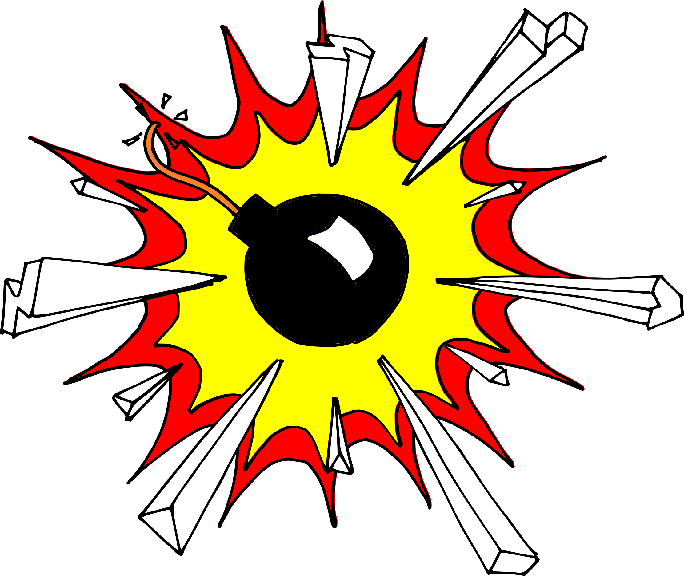 Comic Style Bomb Explosion