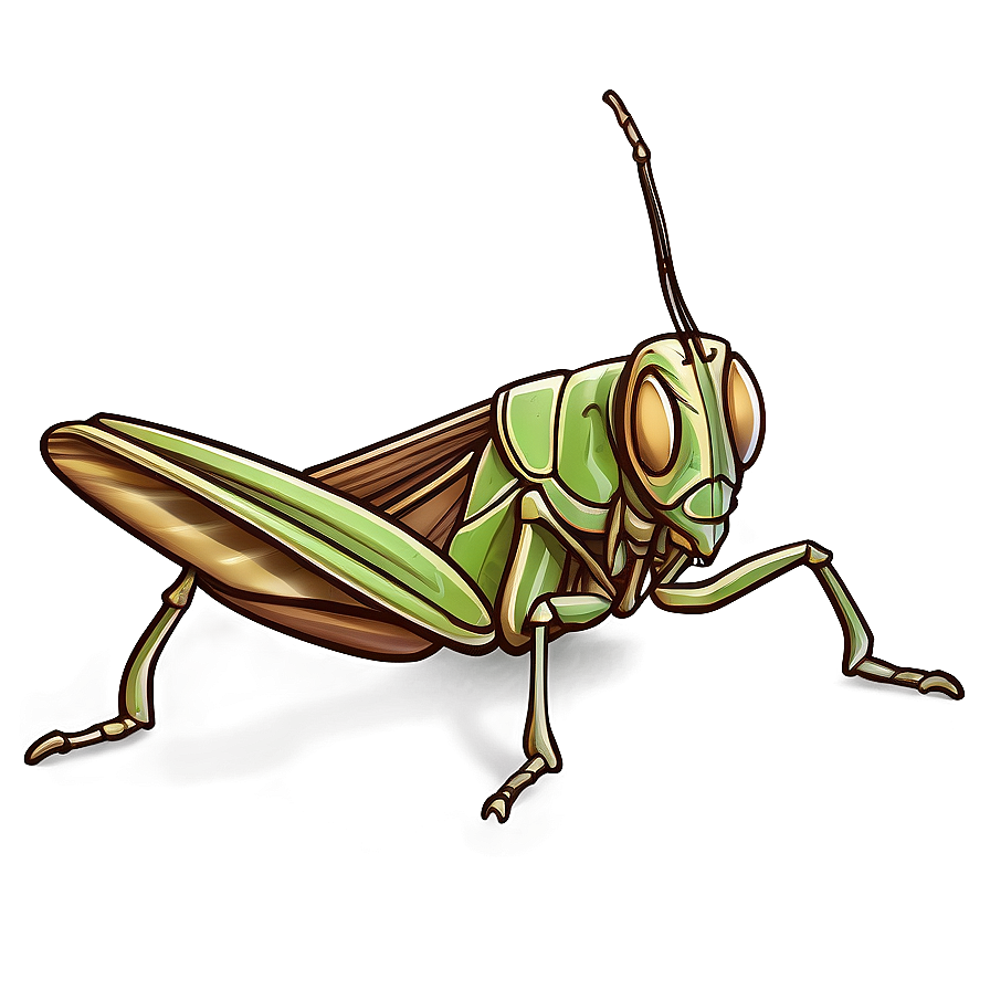 Comic Style Grasshopper Png Fci80