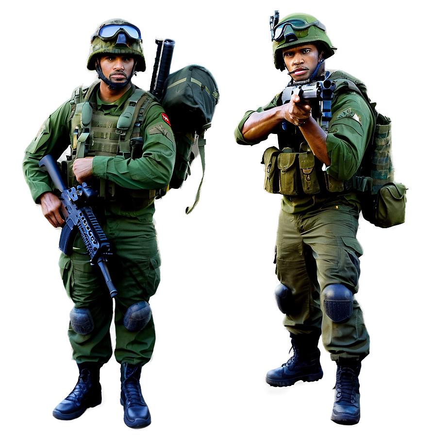 Commando Squad Soldiers Png 06122024