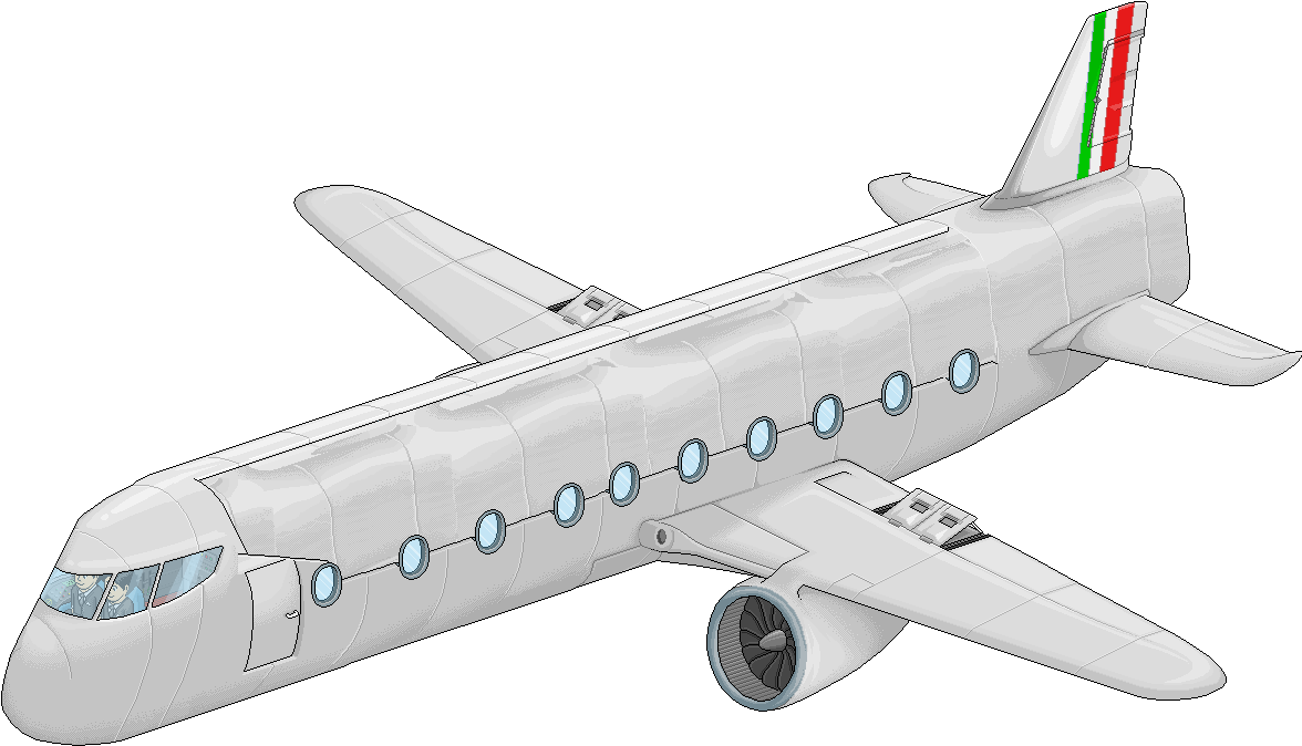 Commercial Airplane Illustration