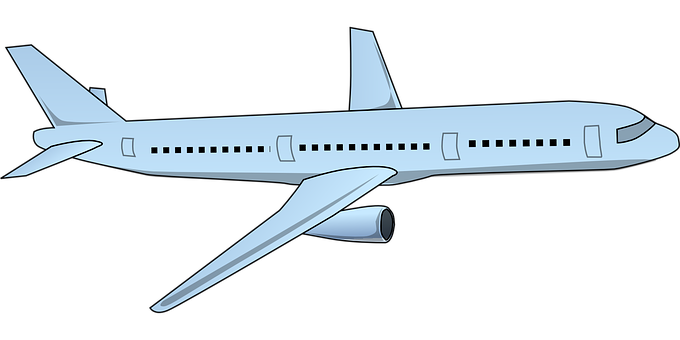 Commercial Airplane Vector Illustration