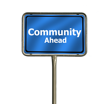 Community Ahead Sign