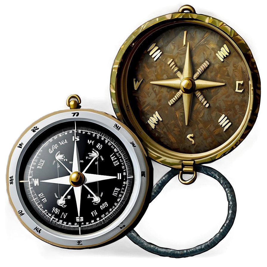 Compass In Forest Setting Png 05042024