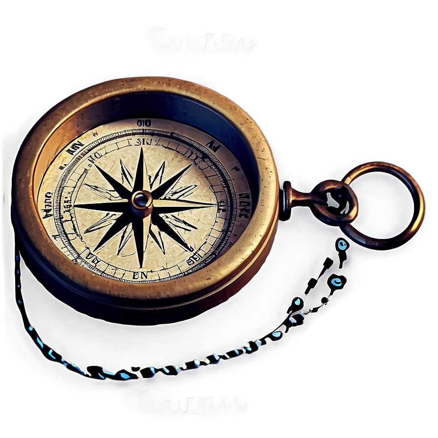 Compass On Vintage Paper Png 41