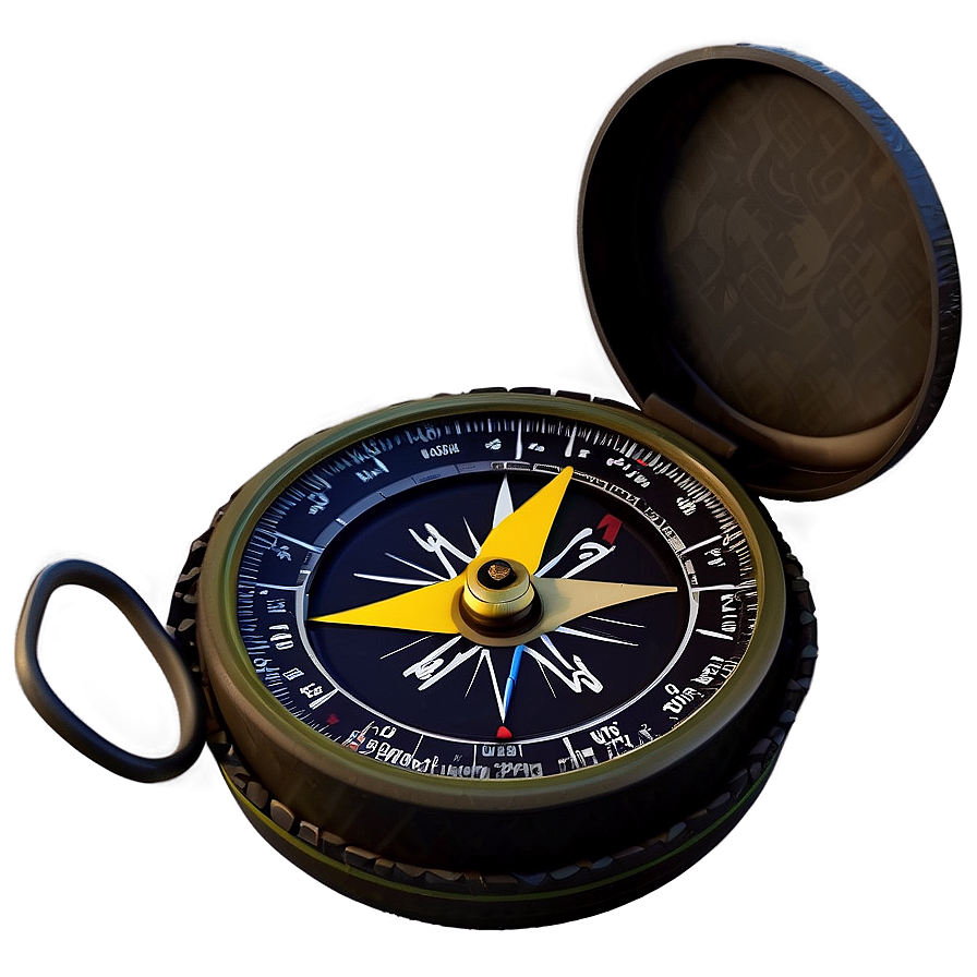 Compass With Hiking Gear Png Wof91