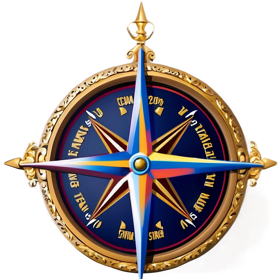 Compass With Star Design Png Hxo