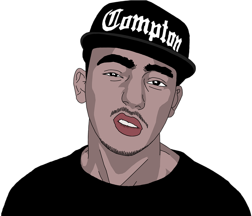 Compton Hat Man Illustration