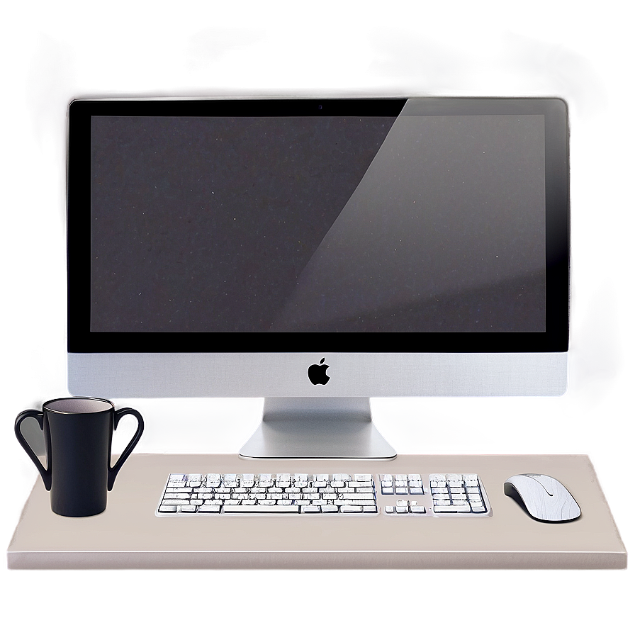 Computer Mockup In Workspace Png 06282024