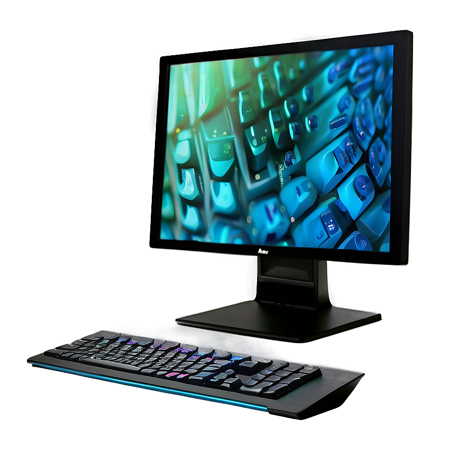 Computer Mockup With Background Png 32