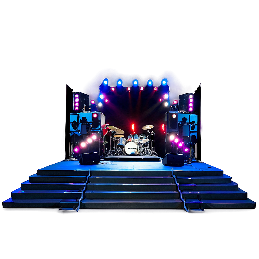 Concert Stage With Crowd Png 12