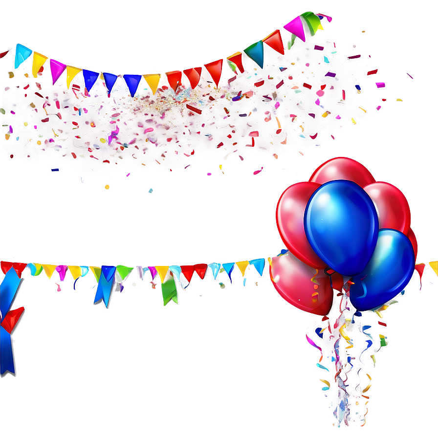 Confetti Explosion Birthday Banner Png Ehu