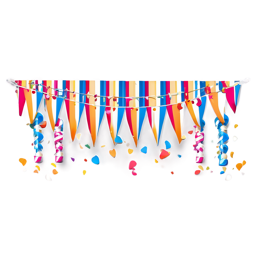 Confetti Explosion Birthday Banner Png Mkl