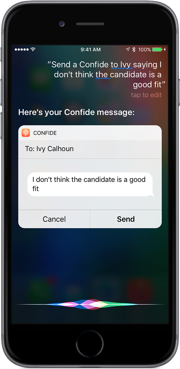 Confide Messagei Phone Screen