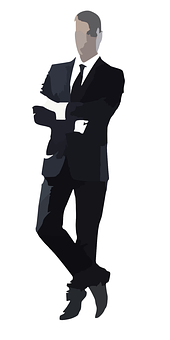 Confident Businessman Silhouette