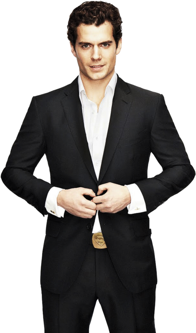 Confident Businessmanin Black Suit