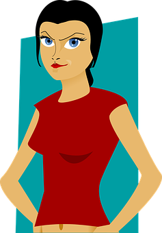 Confident Cartoon Girl Vector