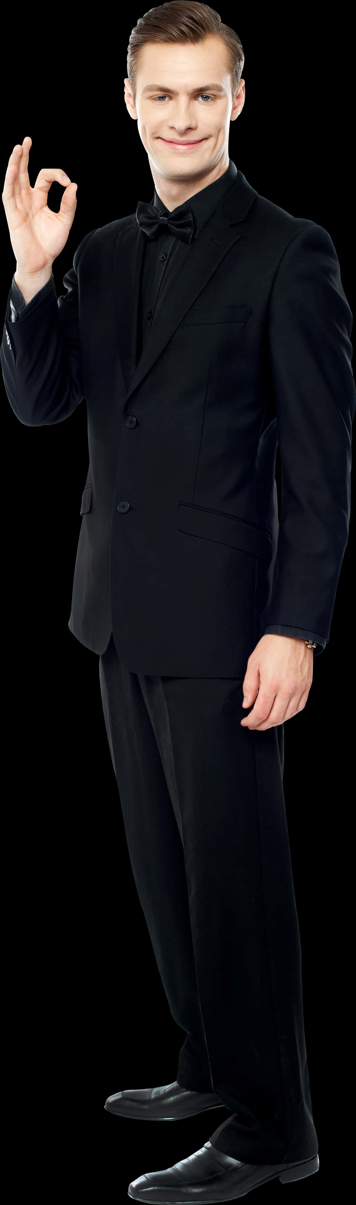 Confident Manin Black Suit