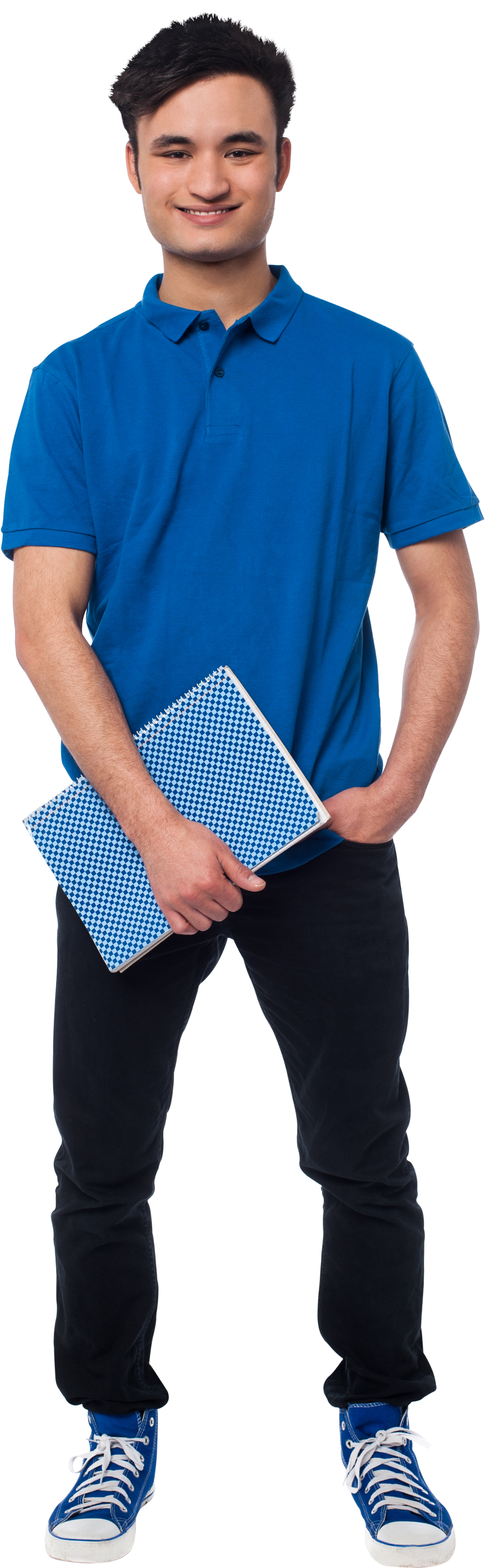 Confident Student Holding Notebook