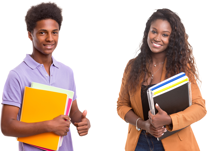 Confident Students Posing With Books