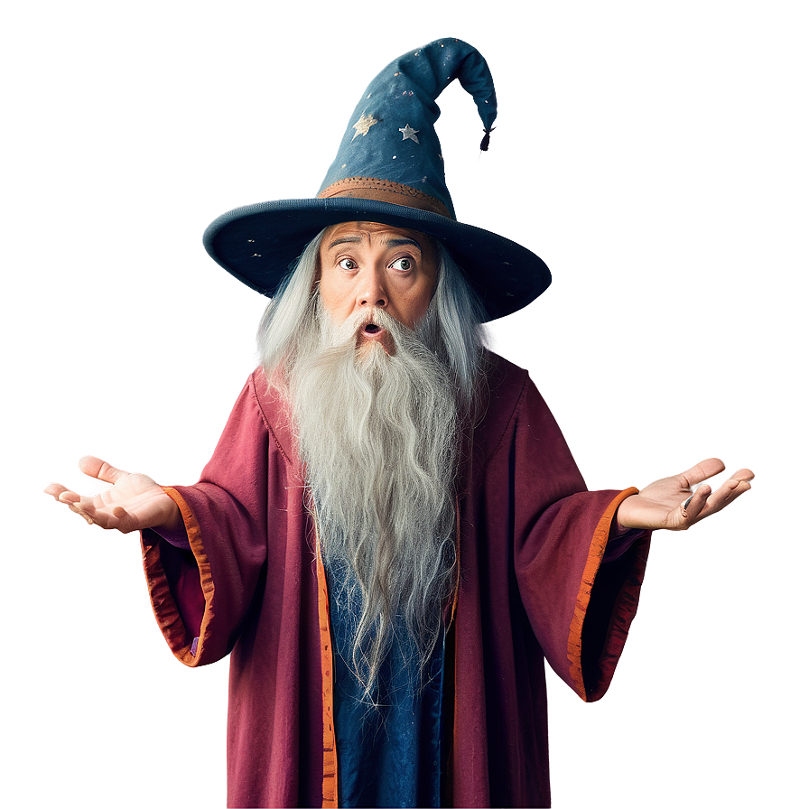 Confused Wizard Illustration Png Wqr36