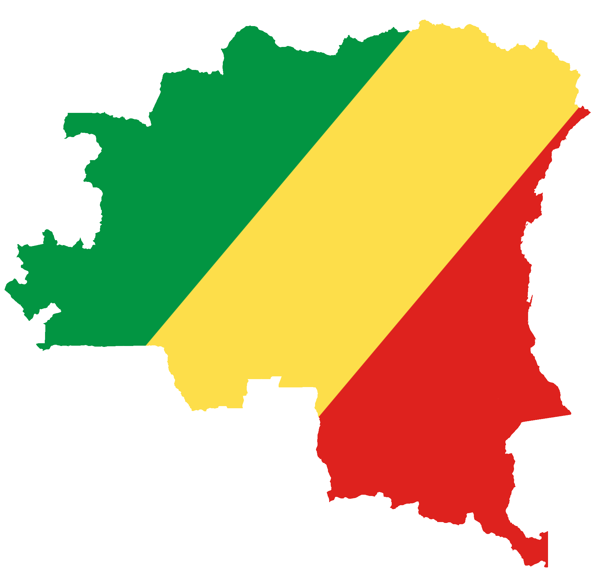 Congo Flag Map