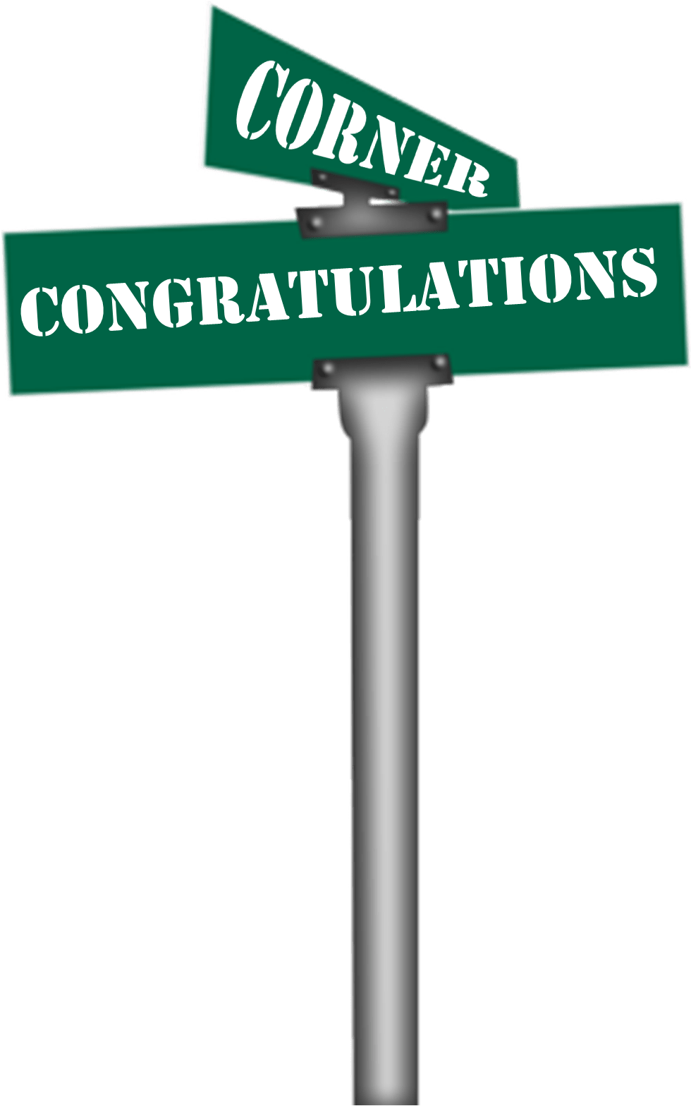 Congratulations Corner Street Sign