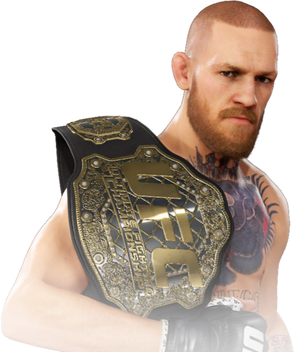 Conor Mc Gregor Championship Belt Pose