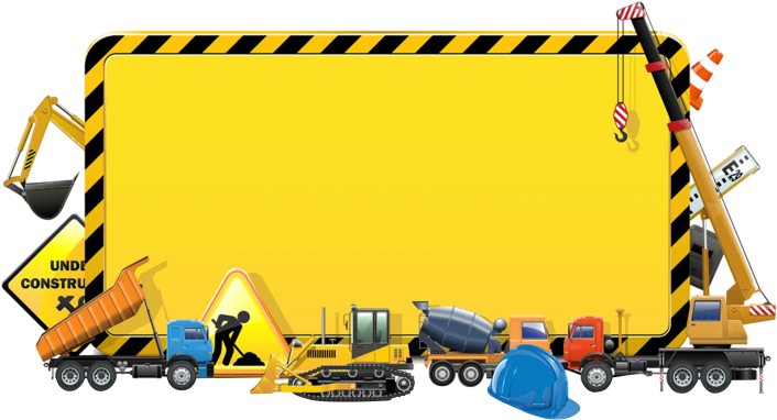 Construction Vehiclesand Equipment Banner