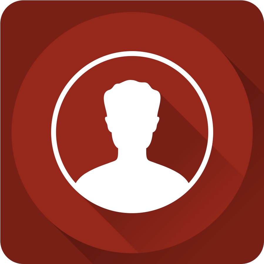 Contact Profile Icon Red Background