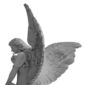 Contemplative Angel Statue