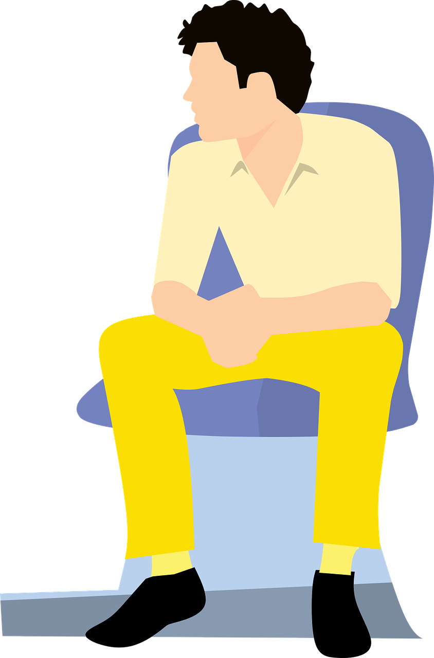 Contemplative Man Sitting