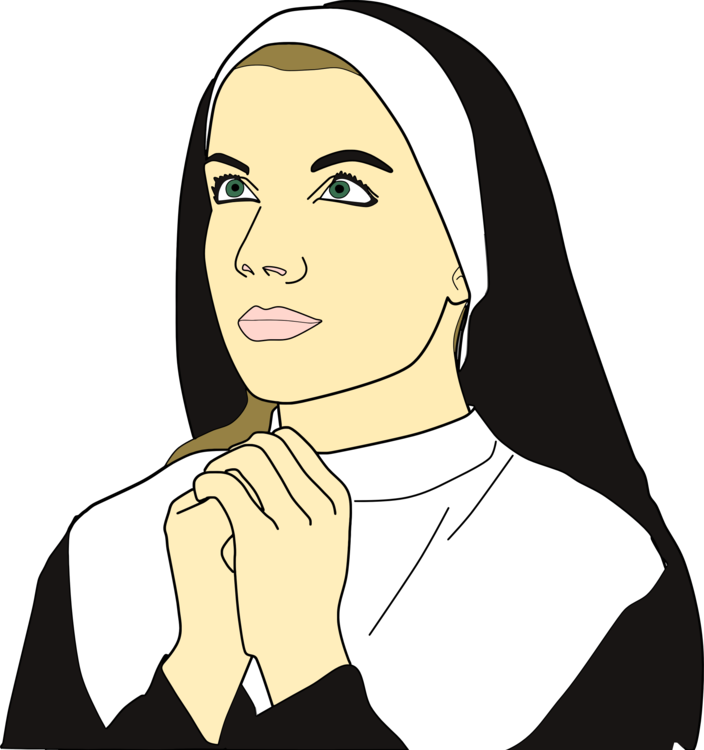 Contemplative Nun Illustration