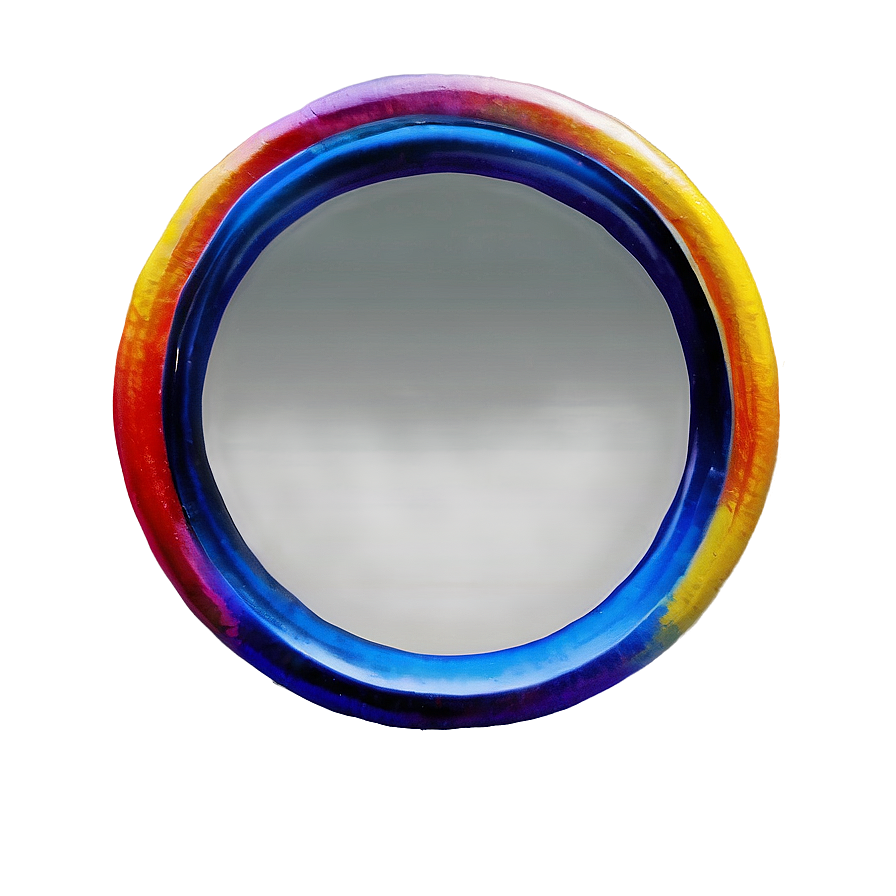 Contemporary Circle Mirror Png Vfh