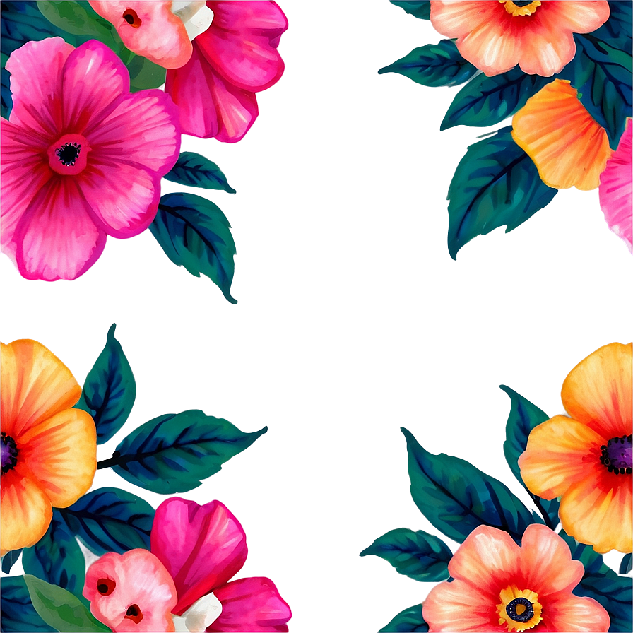 Contemporary Floral Watercolor Png 06272024