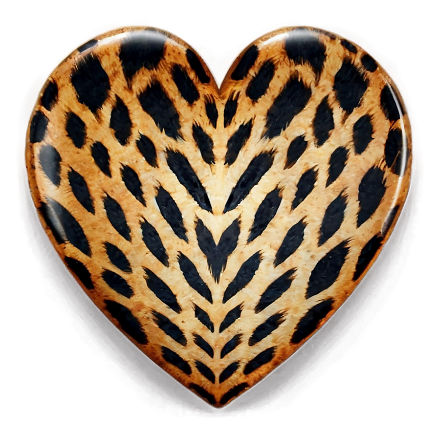 Contemporary Leopard Heart Png 77