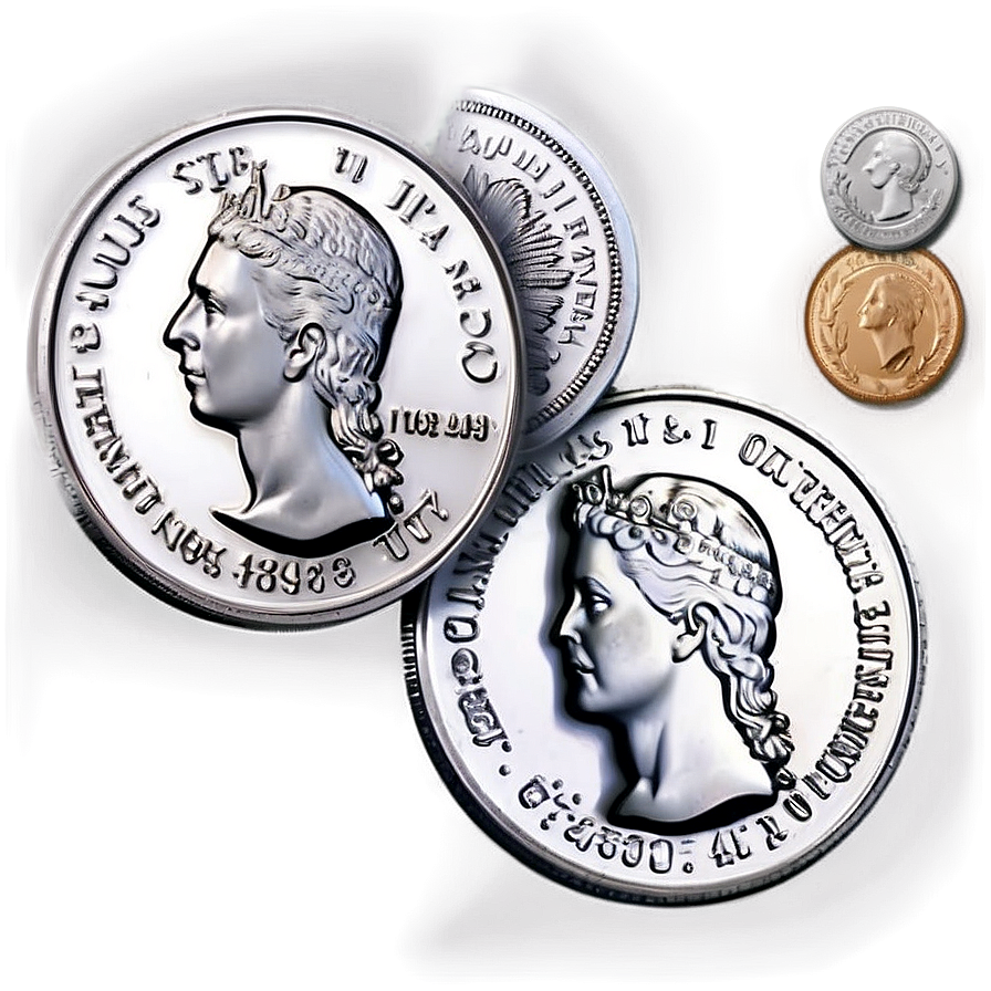 Contemporary Silver Coin Style Png Uds35