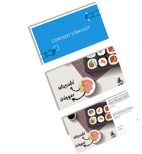 Content Strategyand Sushi Business Cards