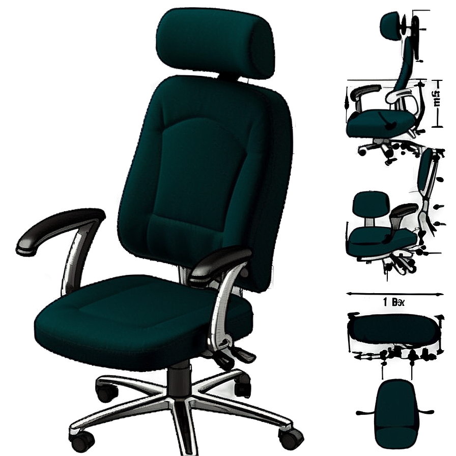 Contoured Desk Chair Png Phr