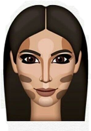 Contouring Makeup Technique Illustration