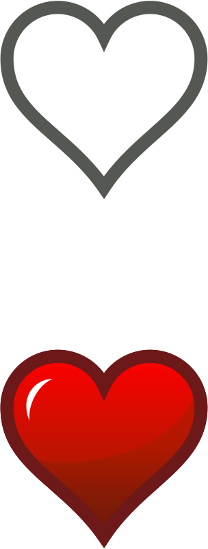 Contrasting Hearts Graphic