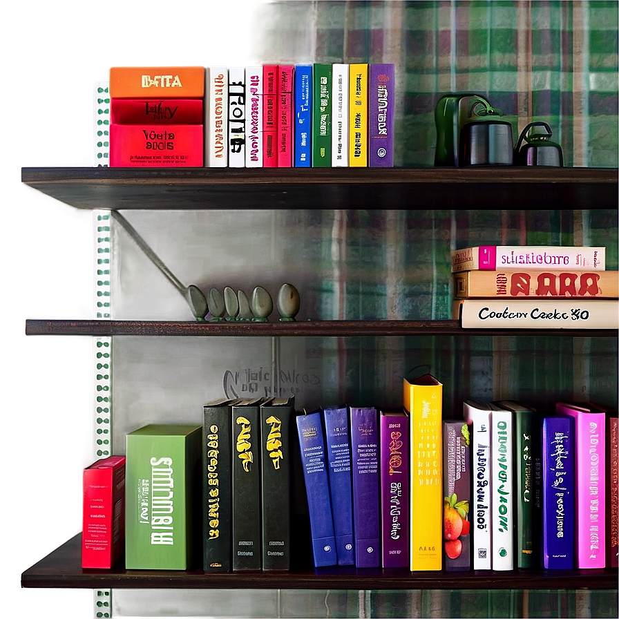 Cookbooks On Kitchen Shelf Png 06262024