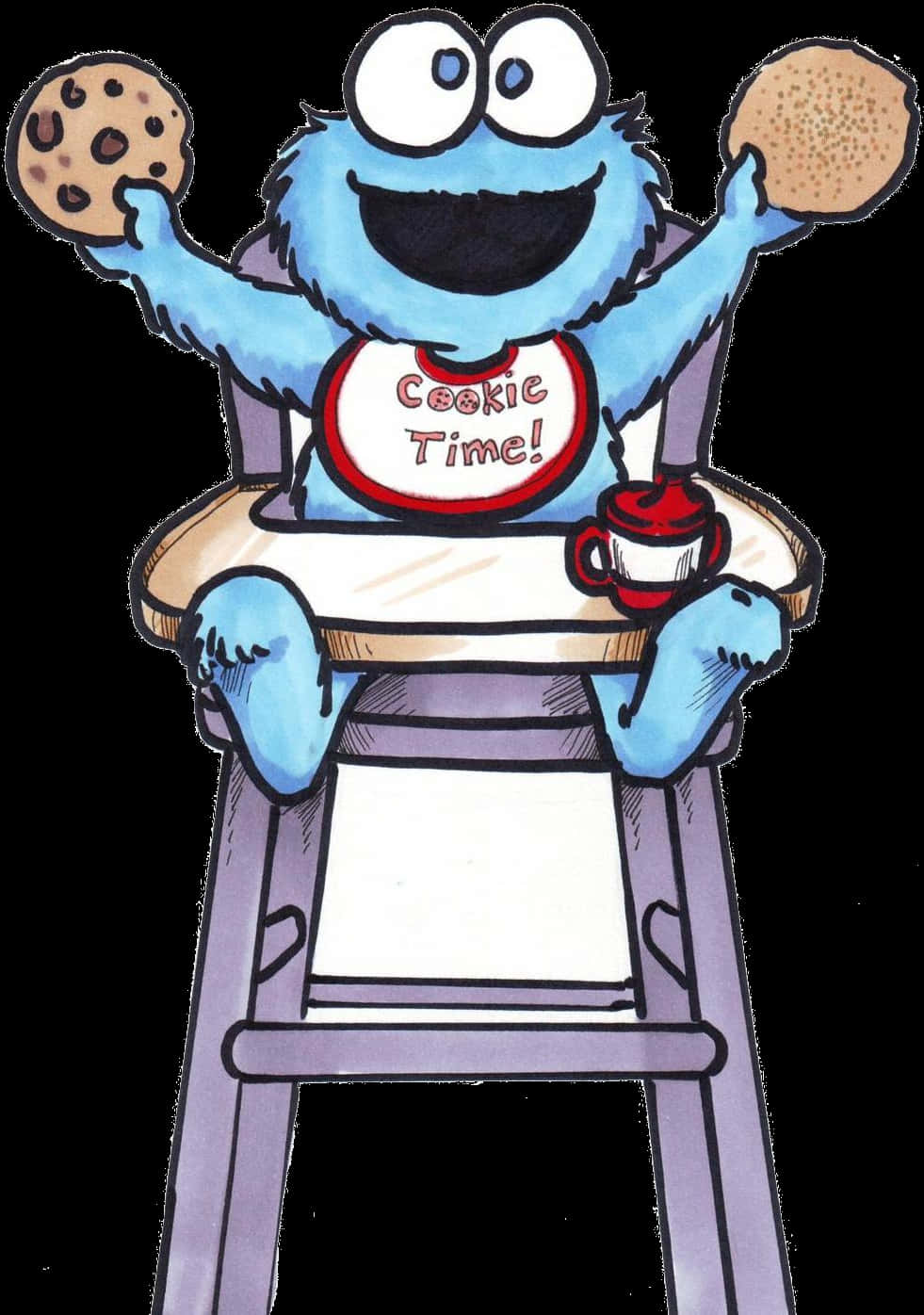 Cookie Monster Cookie Time Illustration