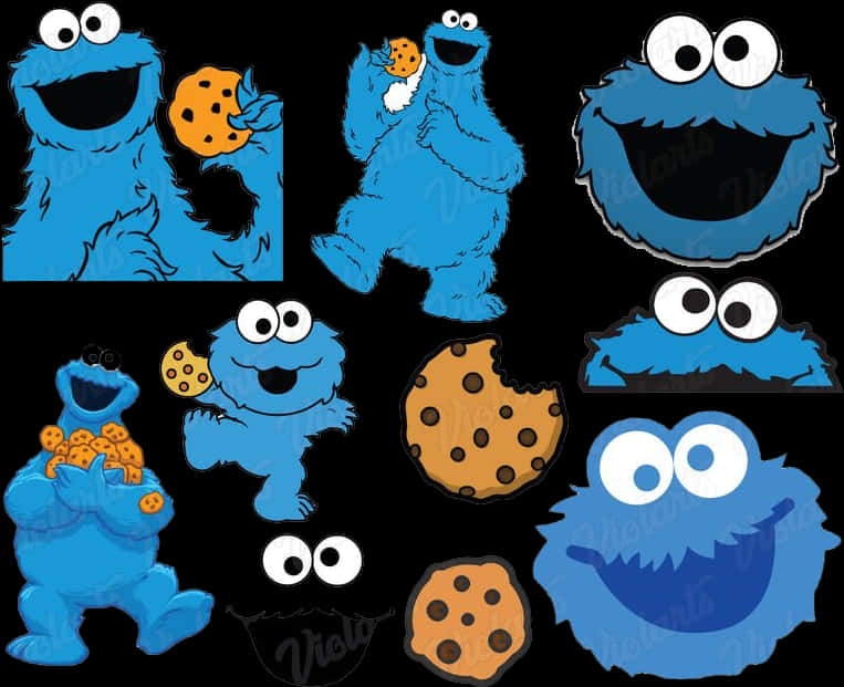 Cookie Monster Expressionsand Cookies