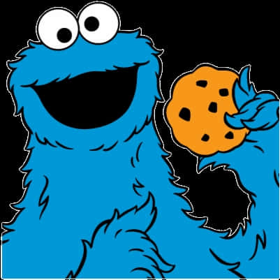 Cookie_ Monster_ Holding_ Cookie_ Illustration