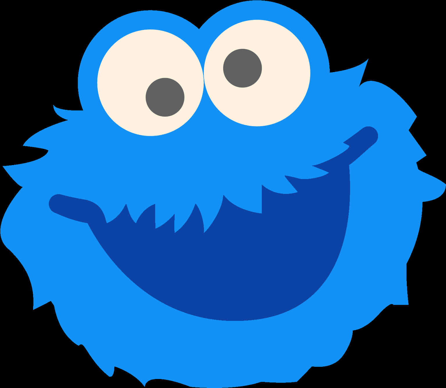 Cookie Monster Vector Graphic