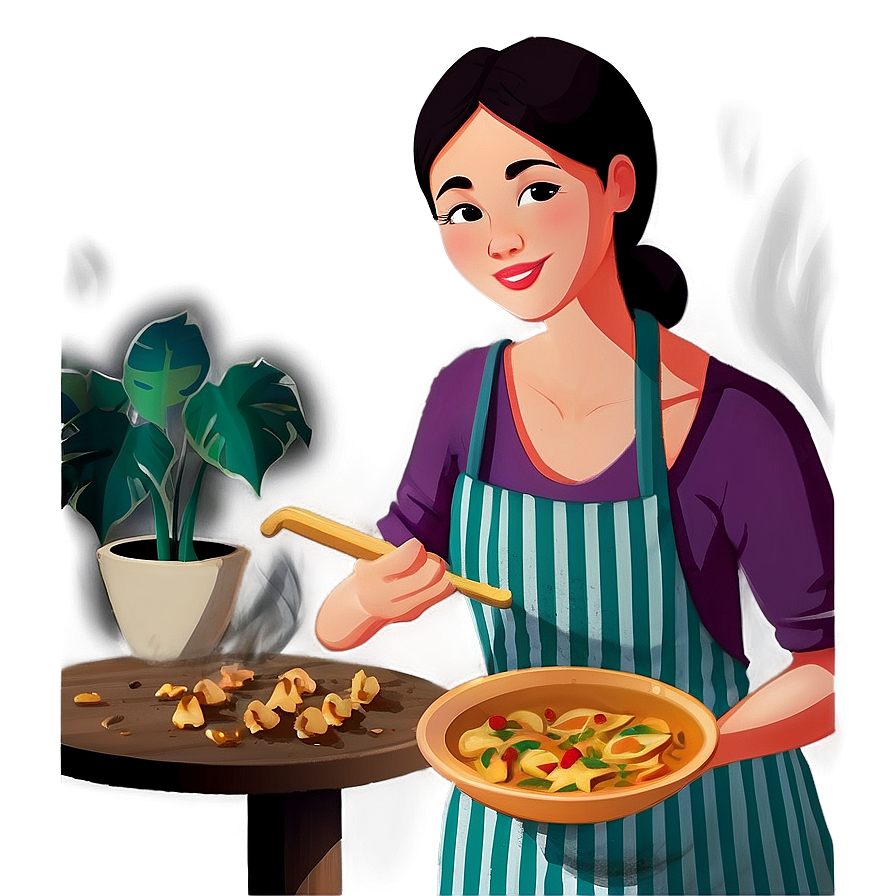 Cooking Mom Illustration Png Uob46