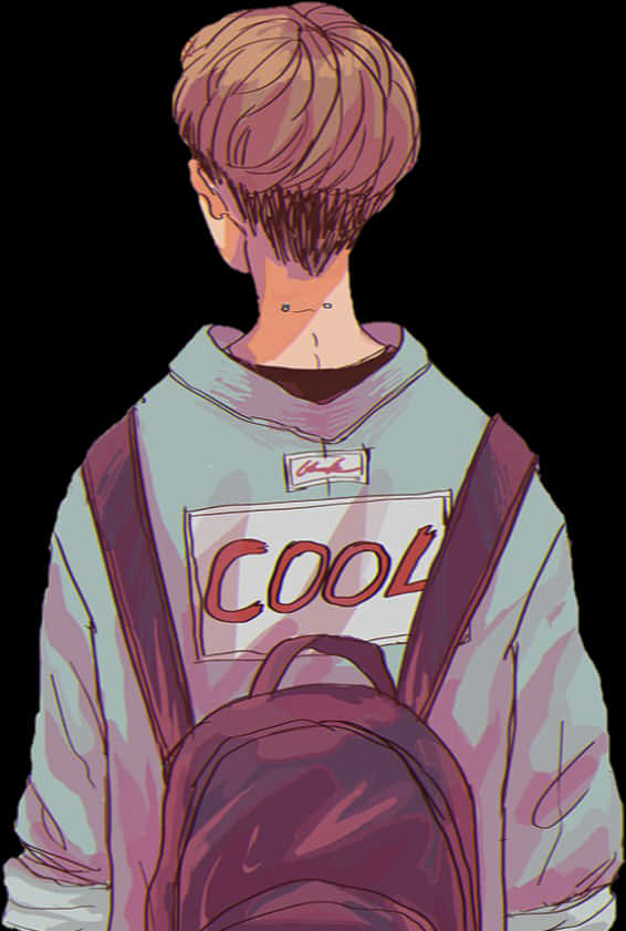 Cool Anime Boy With Backpack