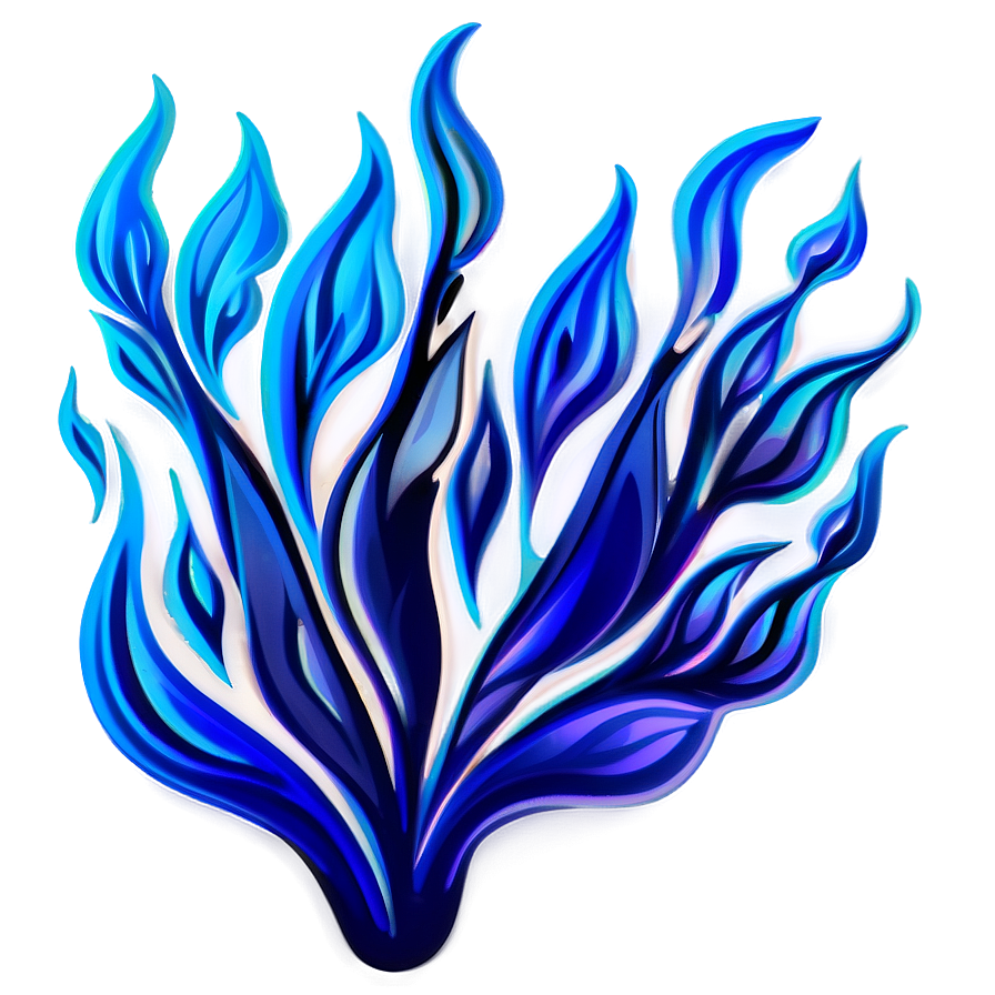 Cool Blue Flame Illustration Png 06202024