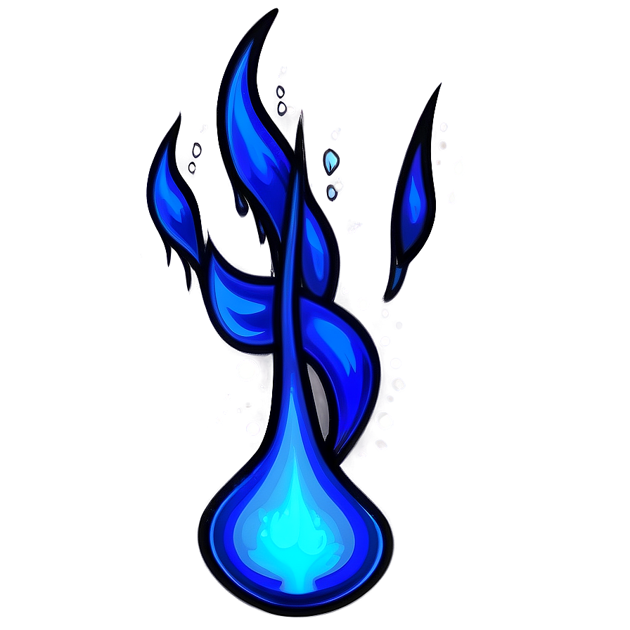 Cool Blue Flame Illustration Png 06202024