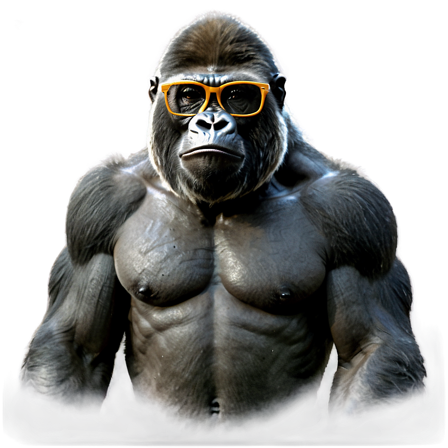 Cool Gorilla In Glasses Png Rbu14